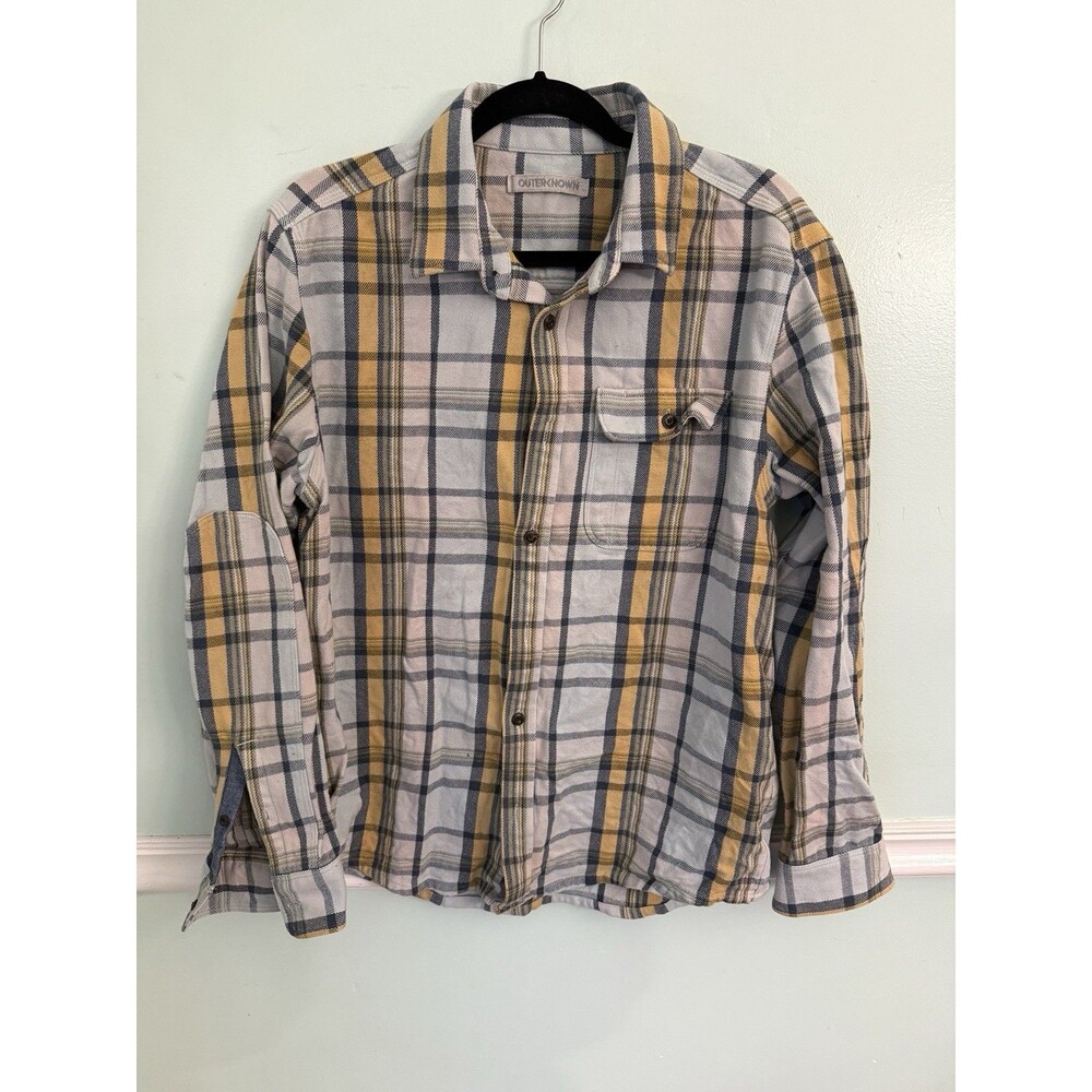 Outerknown‎ Blanket Shirt Mens M Organic Cotton Heavy Twill Flannel Shacket